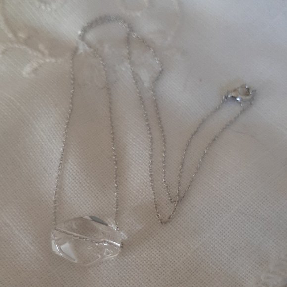 Silver and Quartz Crystal Necklace - Picture 1 of 3